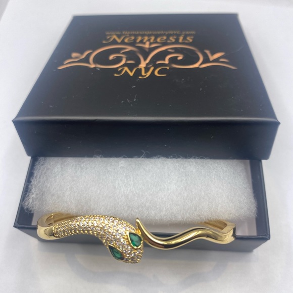 COPY - Vintage Crystal gold filled Snake Serpent bracelet - Picture 3 of 6